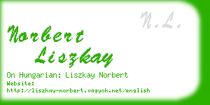 norbert liszkay business card